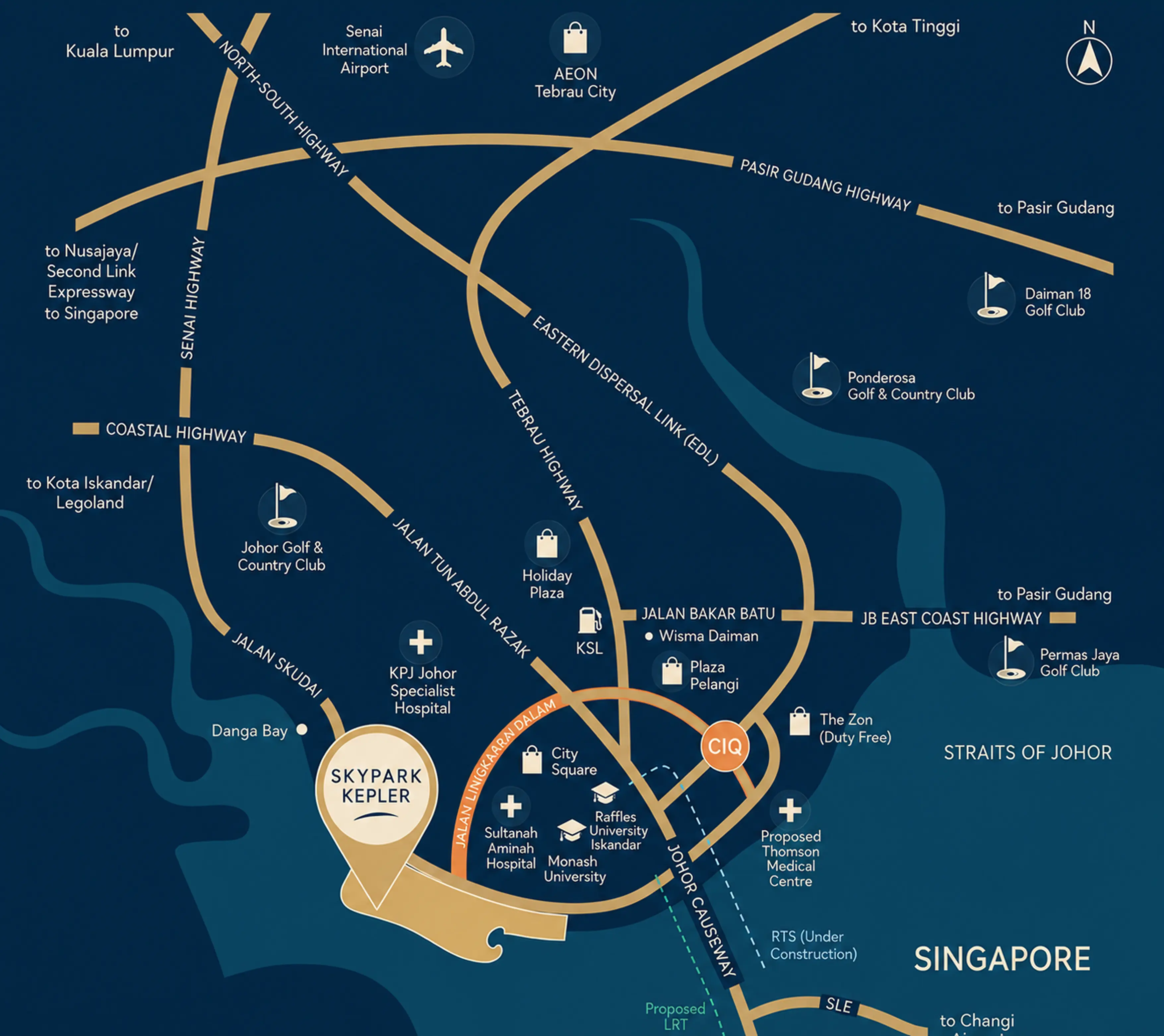 Skypark Kepler Location Map